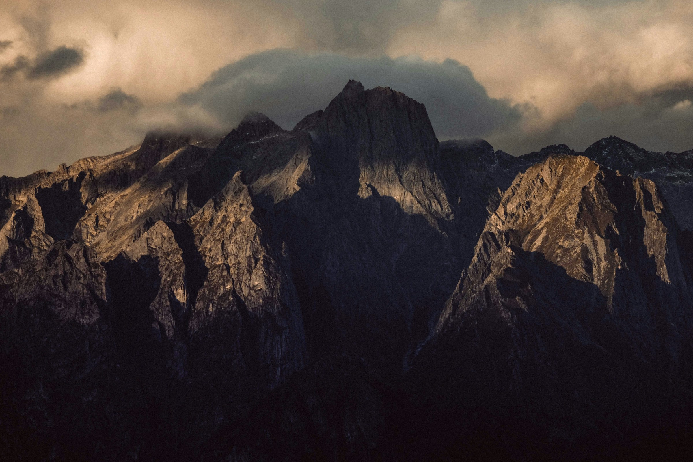 Cinematic mountain landscape