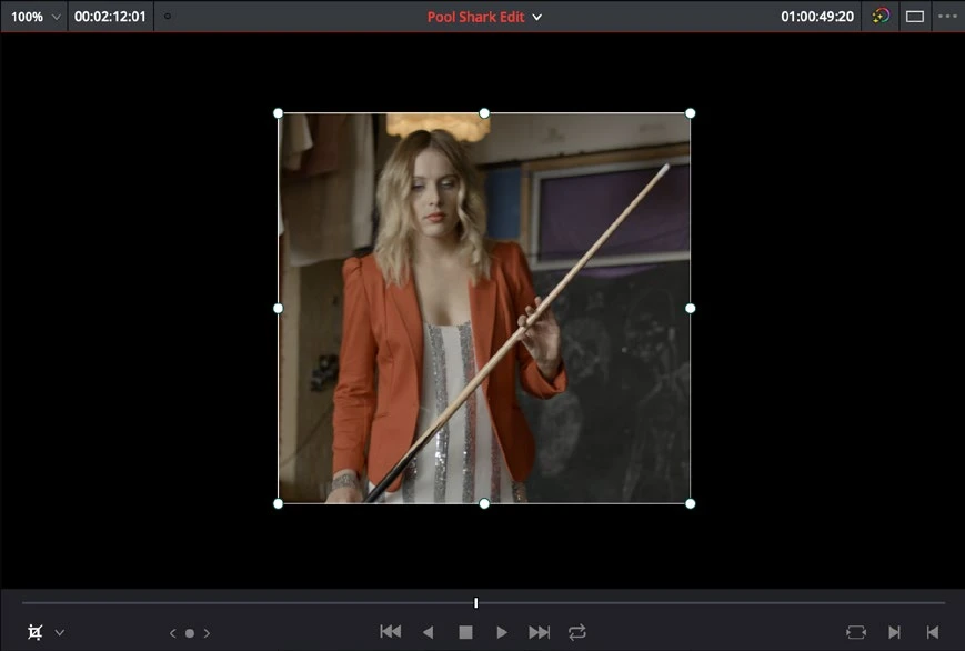 Crop overlay in the timeline viewer