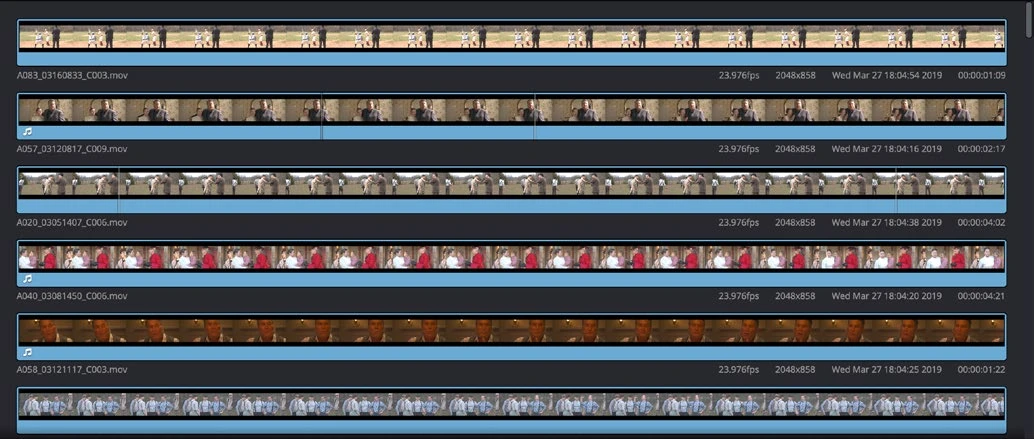 Actual DaVinci Resolve Cut interface reference