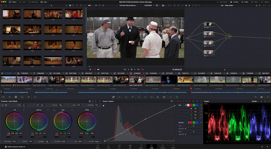 Actual DaVinci Resolve Color interface reference