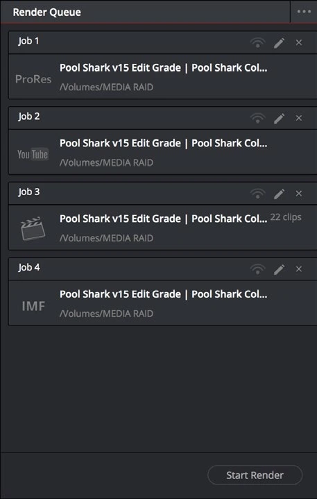 Render Queue with multiple output jobs