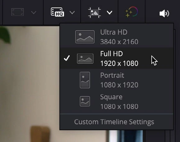 Cut page resolution menu with a portrait format option